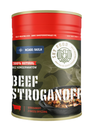 BEEF STROGANOFF Stroganoff z kaszą gryczaną - Danie gotowe