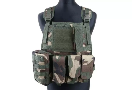 Kamizelka taktyczna typu MBSS Plate Carrier - US Woodland